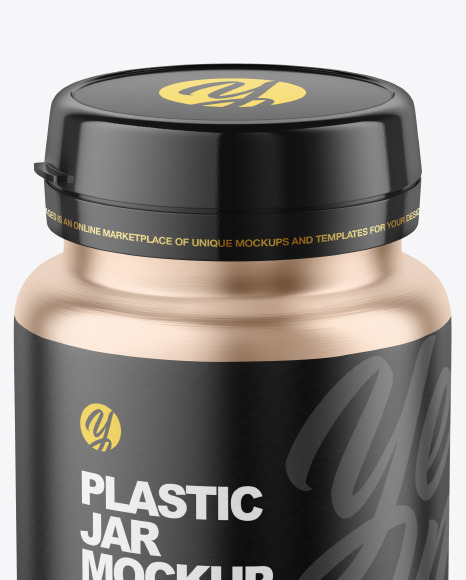 Metallic Pills Jar Mockup