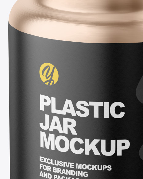 Metallic Pills Jar Mockup
