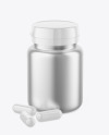 Metallic Jar w/ Pills Mockup