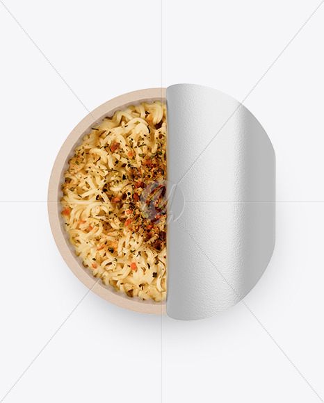 Instant Noodles In Kraft Paper Cup Mockup