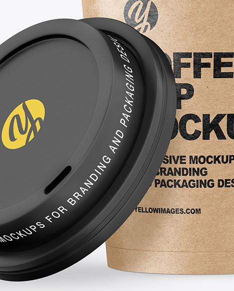 Kraft Opened Coffee Cup Mockup