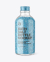 Glass Bottle with Bath Salt Mockup