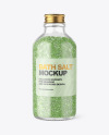 Glass Bottle with Bath Salt Mockup