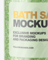 Glass Bottle with Bath Salt Mockup