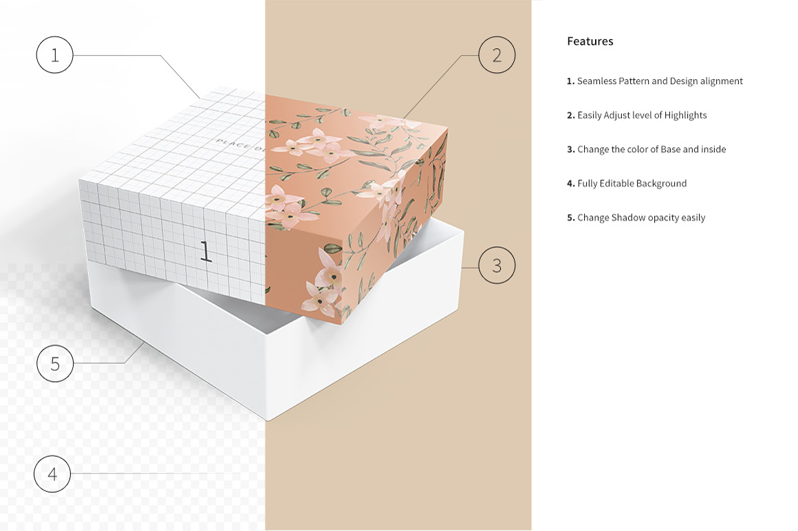Square Box Packaging Mockups Square Box Packaging Mockups