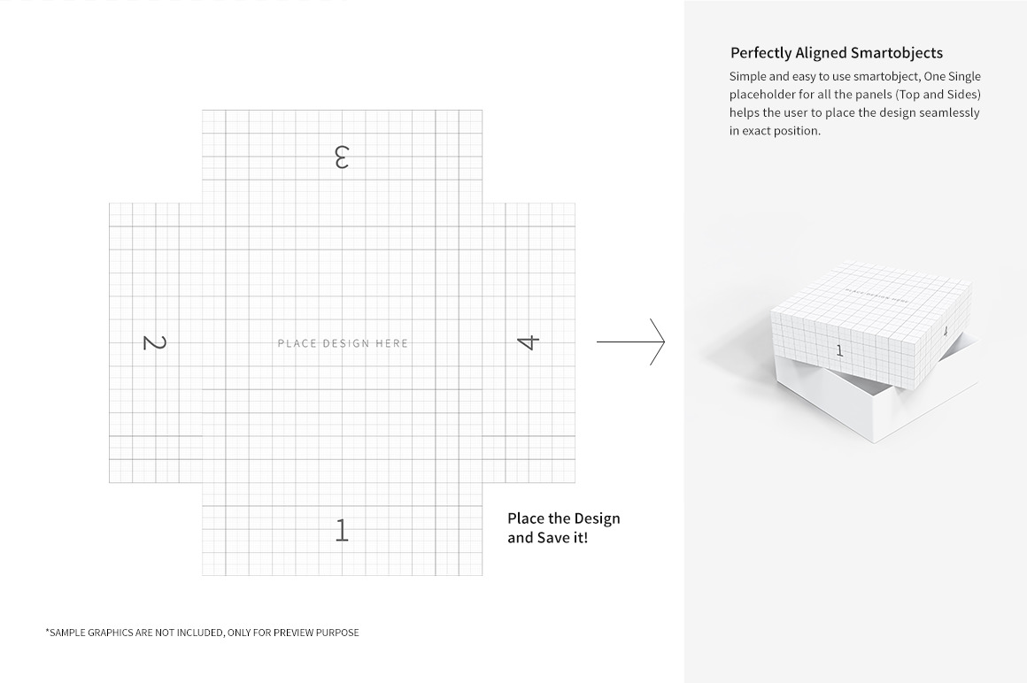 Square Box Packaging Mockups