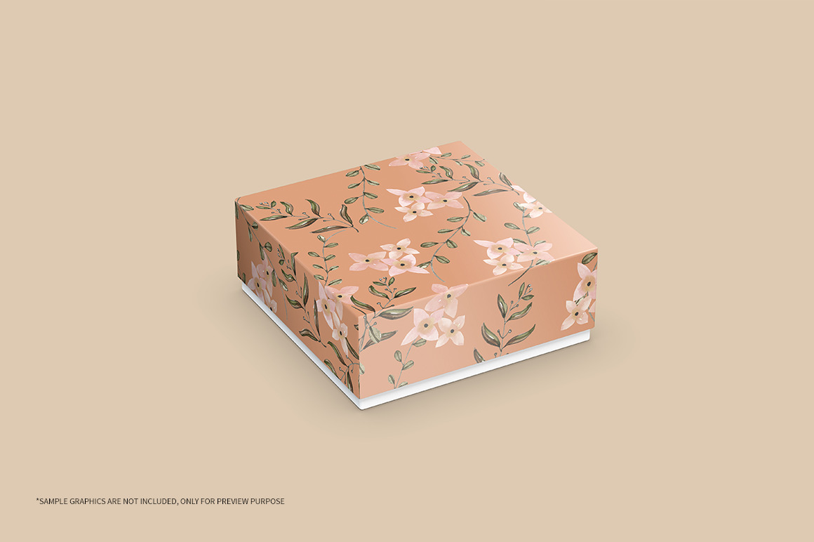Square Box Packaging Mockups Square Box Packaging Mockups