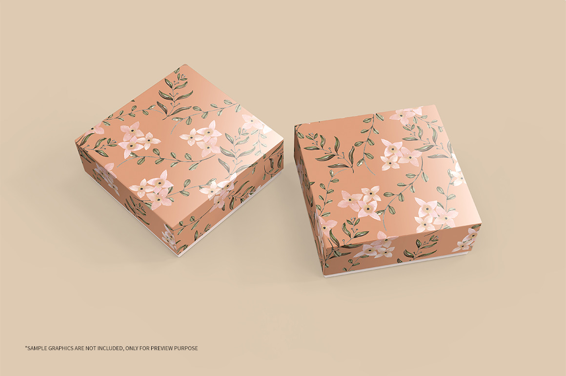 Square Box Packaging Mockups Square Box Packaging Mockups