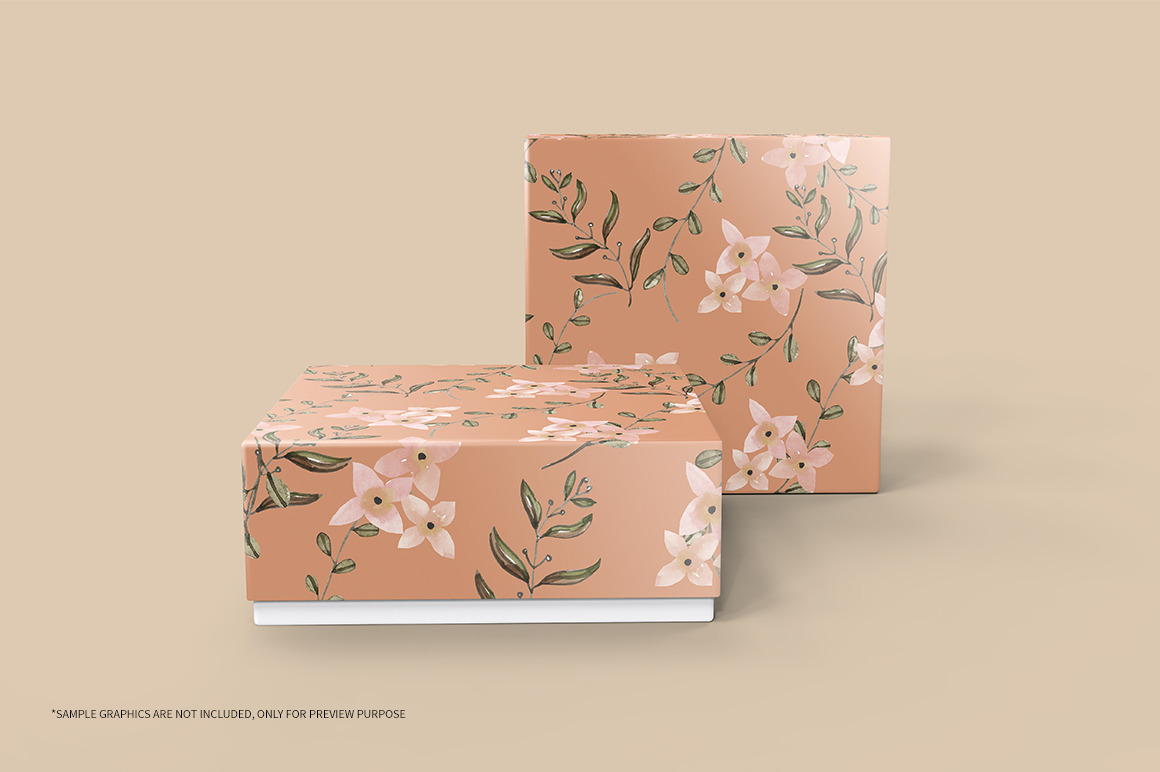 Square Box Packaging Mockups Square Box Packaging Mockups
