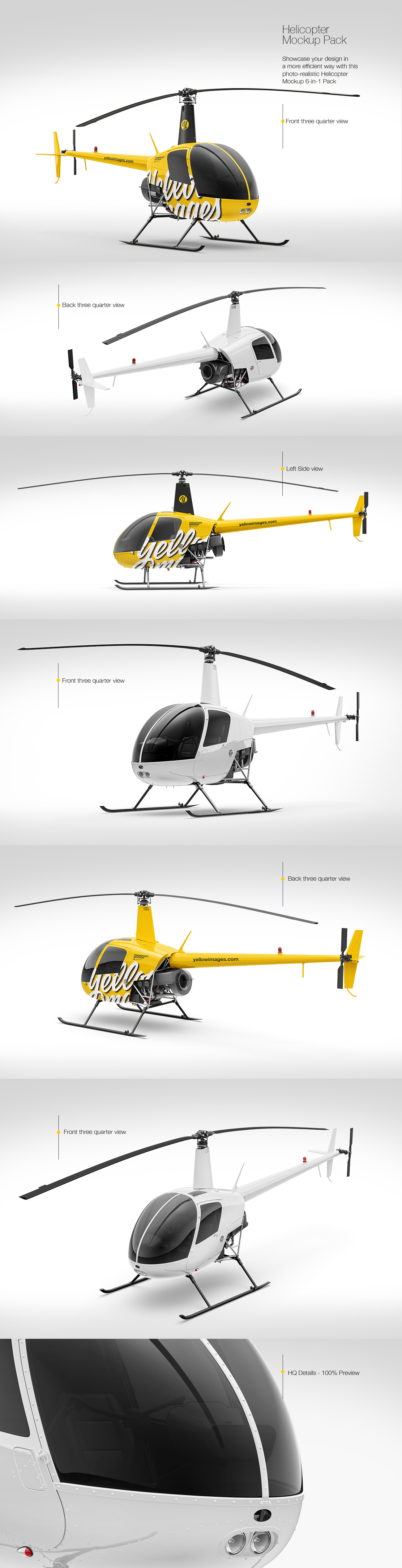 Helicopter Mockup Pack Helicopter Mockup Pack