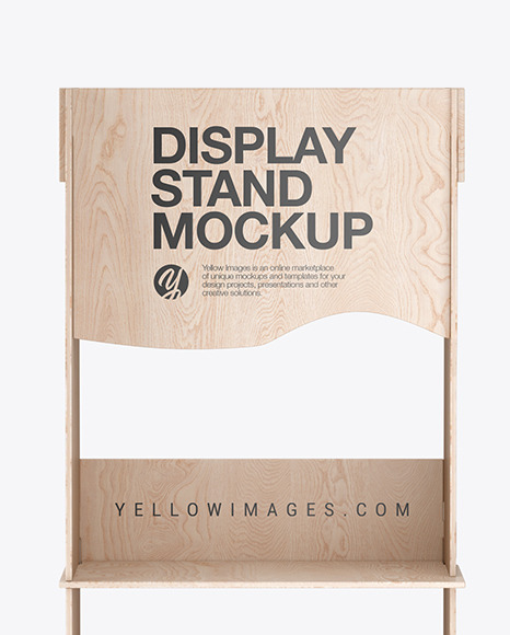 Wooden Display Stand Mockup