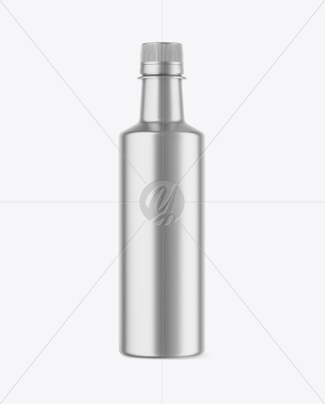 Metallic Plastic Bottle Mockup