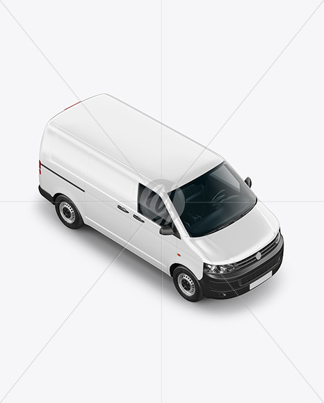 Panel Van Mockup - Half Side View