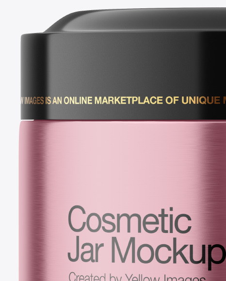 Metallic Cosmetic Jar Mockup