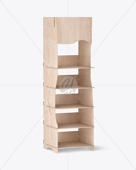 Wooden Display Stand Mockup