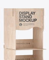 Wooden Display Stand Mockup