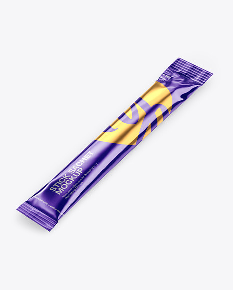 Metallic Stick Sachet Mockup