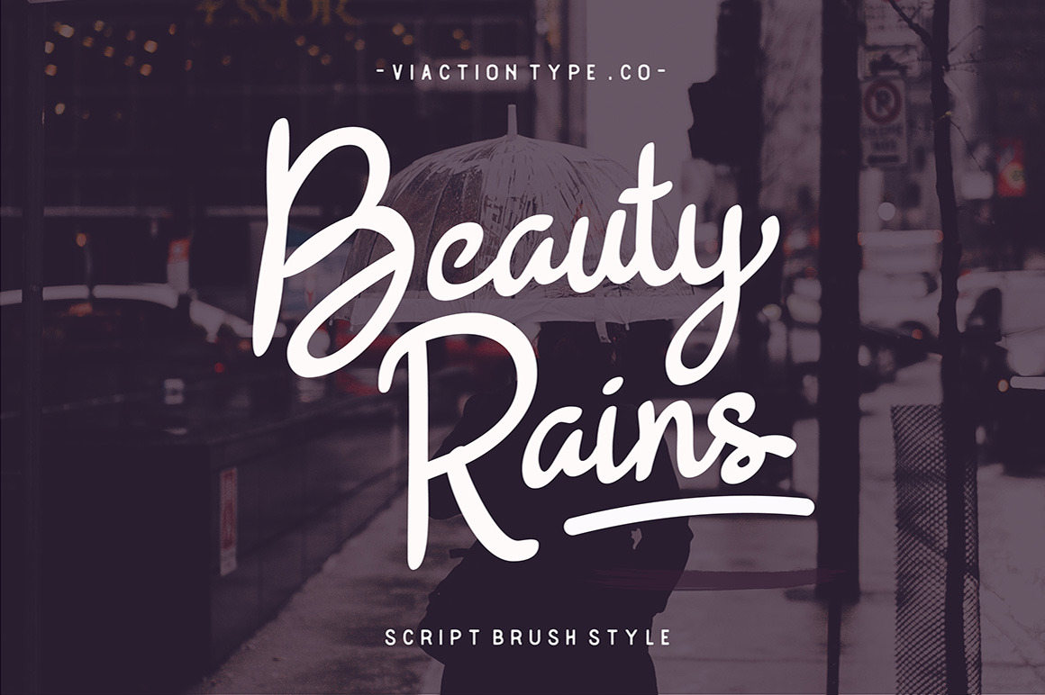 Beauty Rains - Script Font Beauty Rains - Script Font