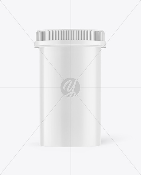 Glossy Plastic Medicines Jar Mockup