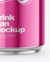 330ml Glossy Metallic Drink Can w/ Foil Lid Mockup