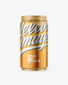 330ml Matte Metallic Drink Can w/ Foil Lid Mockup