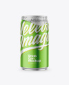 330ml Matte Metallic Drink Can w/ Foil Lid Mockup