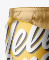330ml Matte Metallic Drink Can w/ Foil Lid Mockup