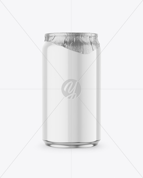 330ml Glossy Drink Can w/ Foil Lid Mockup