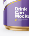 330ml Glossy Drink Can w/ Foil Lid Mockup