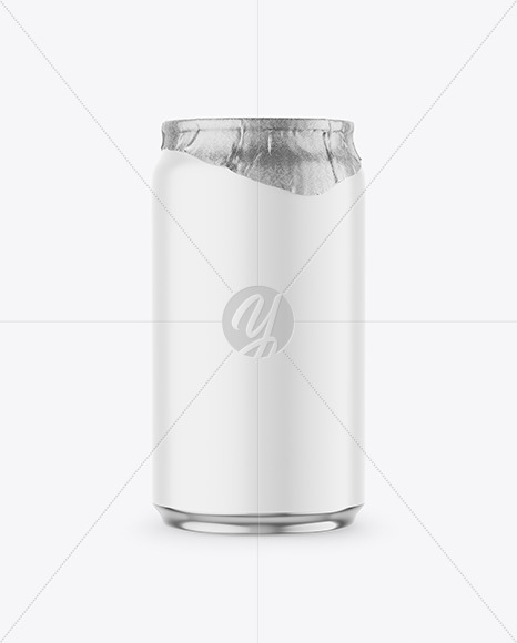 330ml Matte Drink Can w/ Foil Lid Mockup