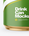 330ml Matte Drink Can w/ Foil Lid Mockup