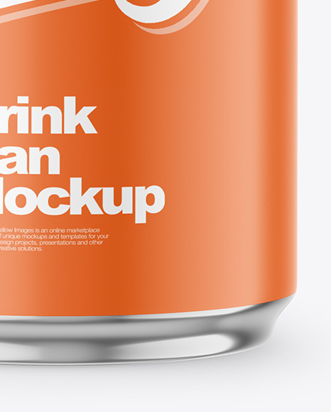 330ml Matte Drink Can w/ Foil Lid Mockup