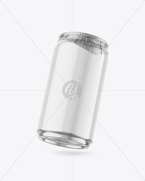 330ml Glossy Drink Can w/ Foil Lid Mockup