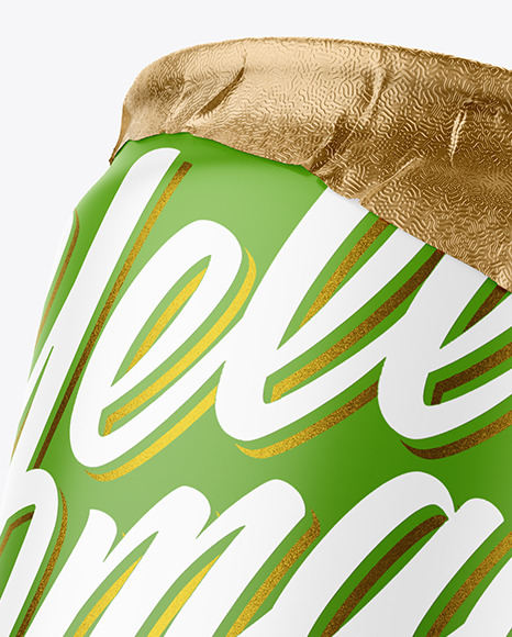 330ml Matte Drink Can w/ Foil Lid Mockup