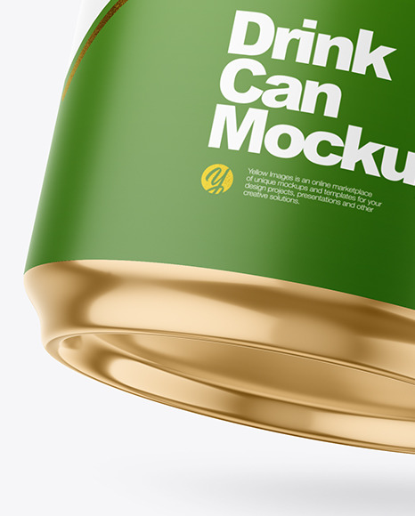 330ml Matte Drink Can w/ Foil Lid Mockup