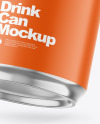 330ml Matte Drink Can w/ Foil Lid Mockup