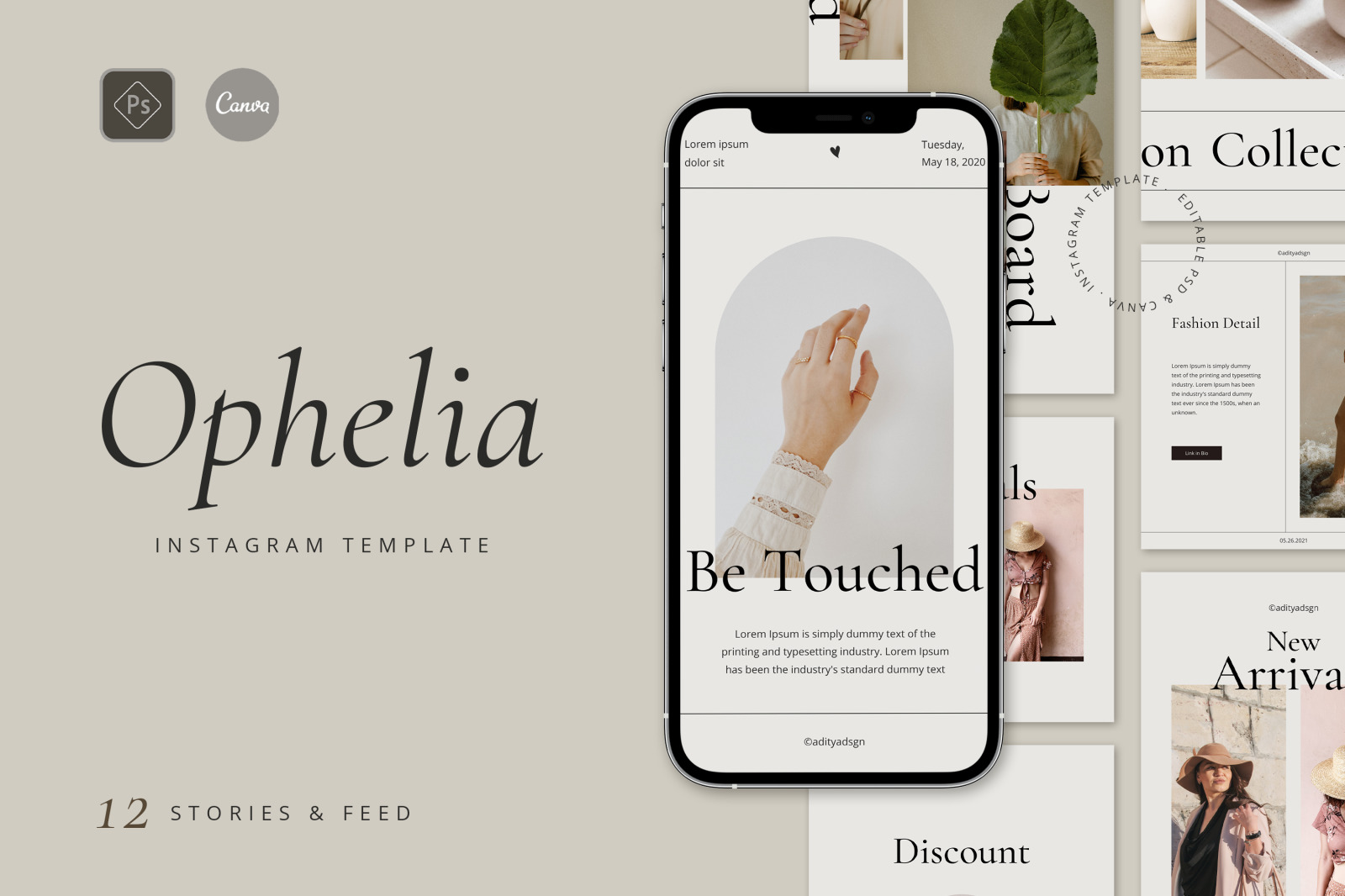 Ophelia Instagram Template Ophelia Instagram Template