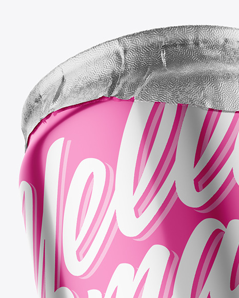 330ml Glossy Metallic Drink Can w/ Foil Lid Mockup