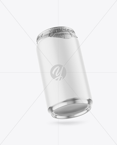 330ml Matte Drink Can w/ Foil Lid Mockup