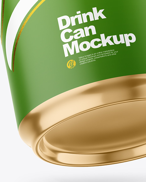 330ml Matte Drink Can w/ Foil Lid Mockup