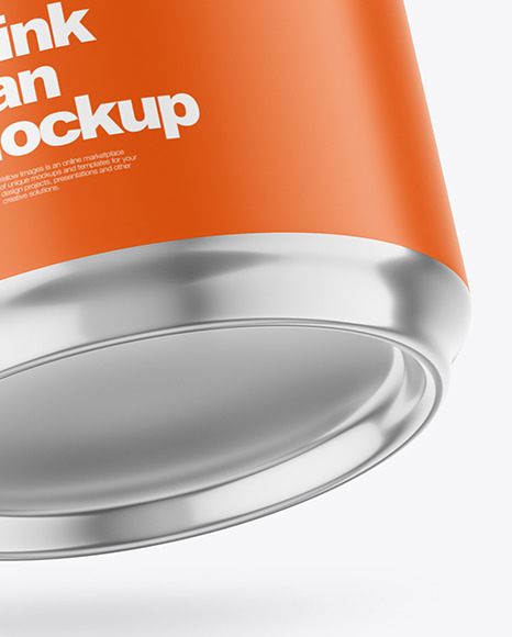 330ml Matte Drink Can w/ Foil Lid Mockup