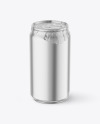 330ml Matte Metallic Drink Can w/ Foil Lid Mockup