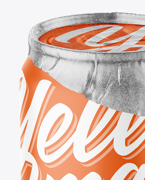 330ml Matte Drink Can w/ Foil Lid Mockup