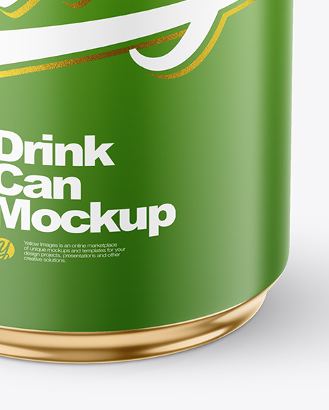 330ml Matte Drink Can w/ Foil Lid Mockup