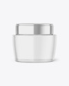 Frosted Glass Cosmetic Jar Mockup