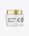 Frosted Glass Cosmetic Jar Mockup