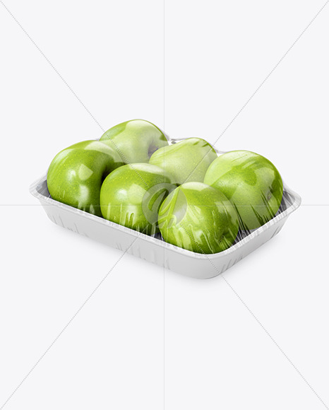 Tray with Green Apples Mockup