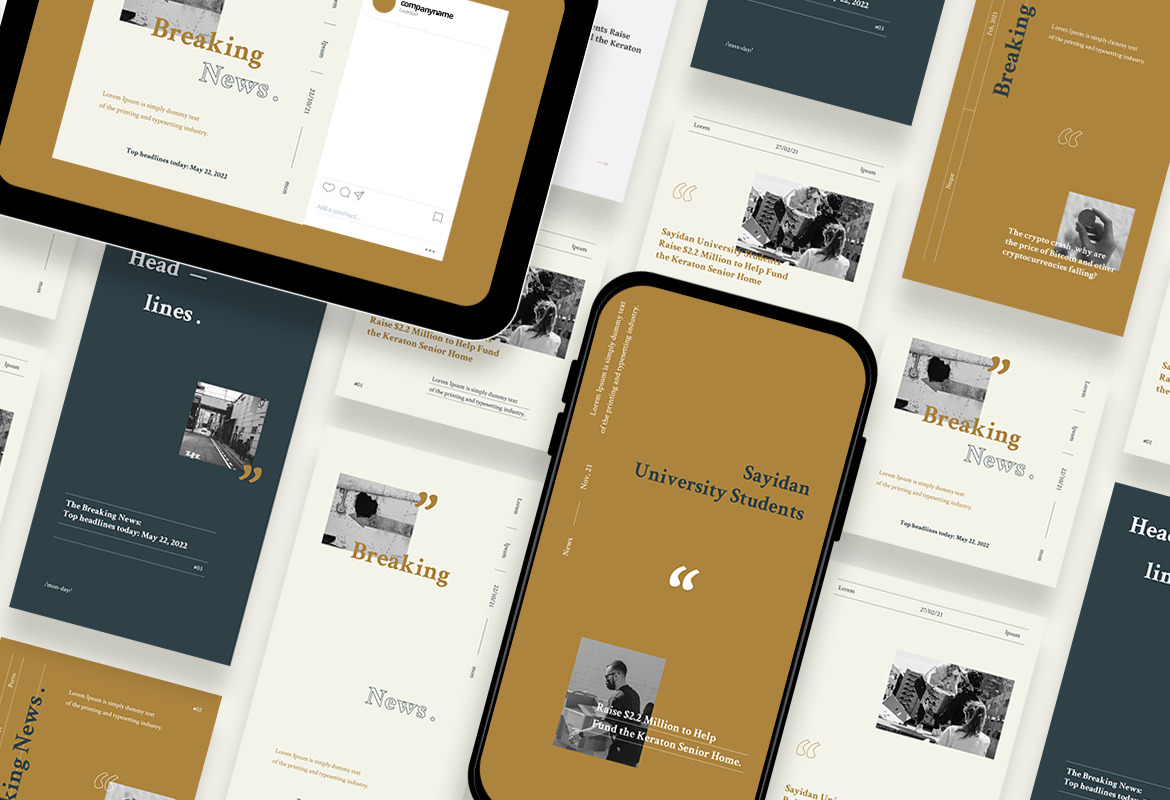 Simple Retro News Instagram Template Simple Retro News Instagram Template