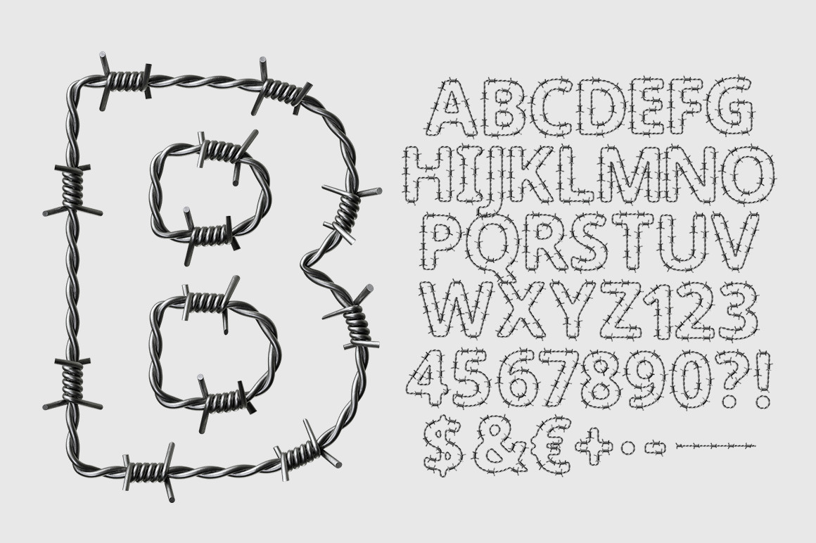 Barbed Wire Font Barbed Wire Font