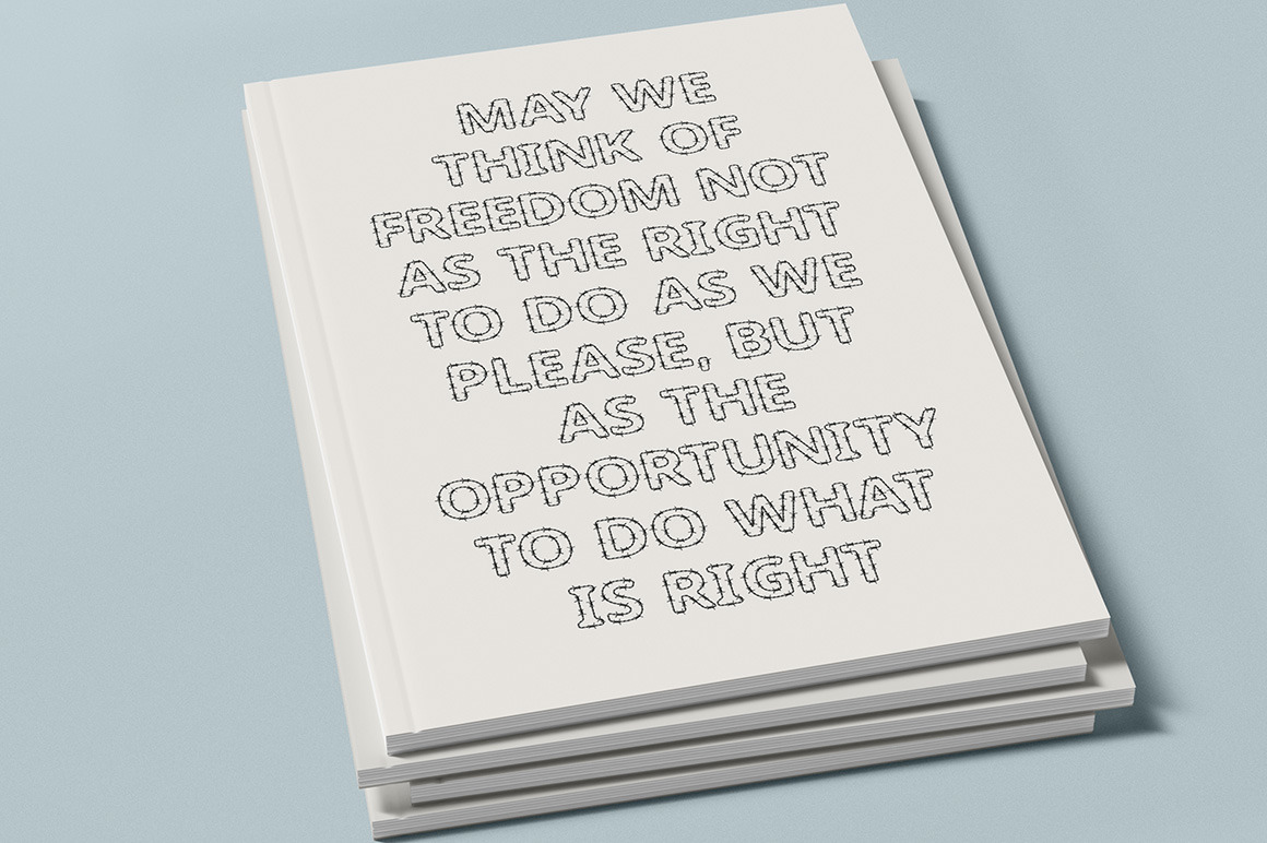 Barbed Wire Font Barbed Wire Font